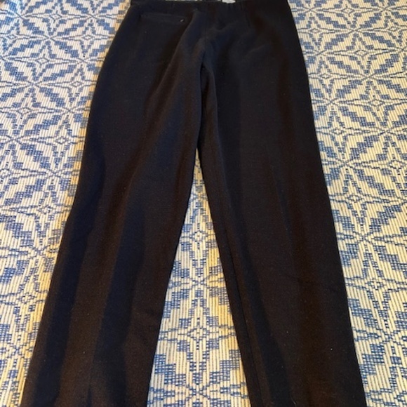 Simon Chang dress pants wool jersey Black (14 Petite) - Picture 1 of 5